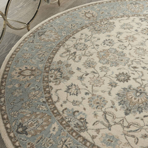 Nourison Living Treasures Beige Round 510 X 510 Area Rug 805-141588 Image 4