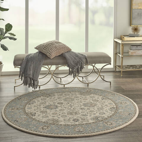 Nourison Living Treasures Beige Round 510 X 510 Area Rug 805-141588 Image 5