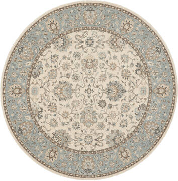 Nourison Living Treasures Beige Round 5'10" X 5'10" Area Rug  805-141588