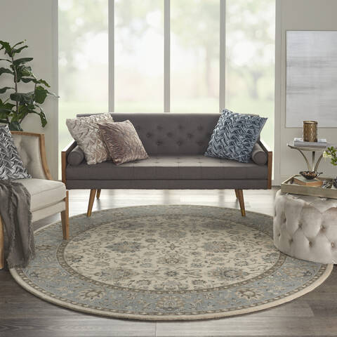 Nourison Living Treasures Beige Round 710 X 710 Area Rug 805-141590 Image 3
