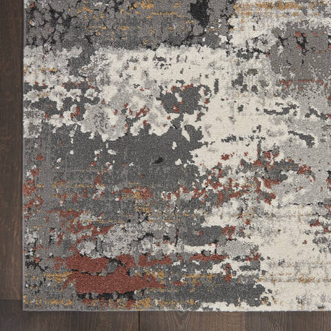 Nourison Ludlow Grey 90 X 120 Area Rug 805-141603 Image 1