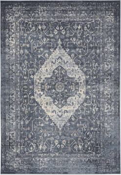 Nourison Malta Blue Rectangle 4x6 ft Polypropylene Carpet 141682