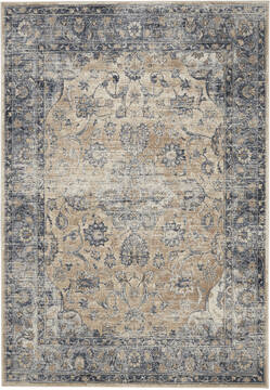 Nourison Malta Blue Rectangle 5x8 ft Polypropylene Carpet 141692