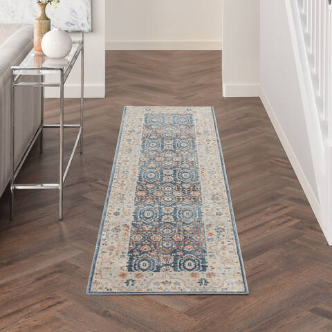 Nourison Malta Blue Runner 22 X 77 Area Rug 805-141693 Image 3