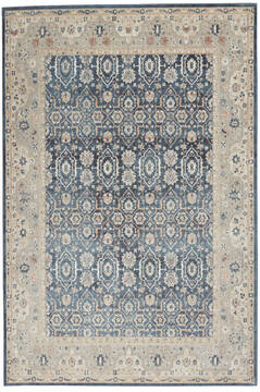 Nourison Malta Blue Rectangle 4x6 ft Polypropylene Carpet 141694