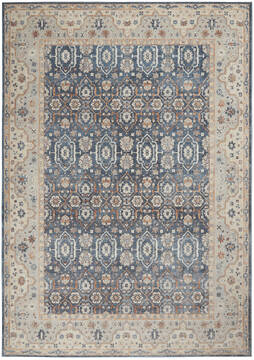 Nourison Malta Blue Rectangle 8x11 ft Polypropylene Carpet 141696