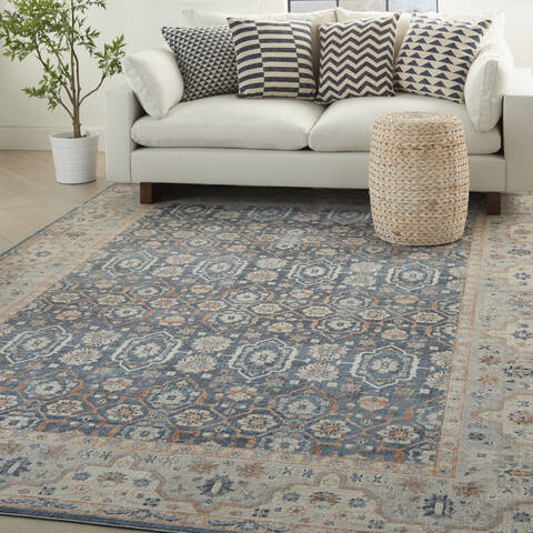 Nourison Malta Blue 90 X 120 Area Rug 805-141697 Image 3