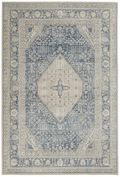 Nourison Malta Blue Rectangle 4x6 ft Polypropylene Carpet 141723