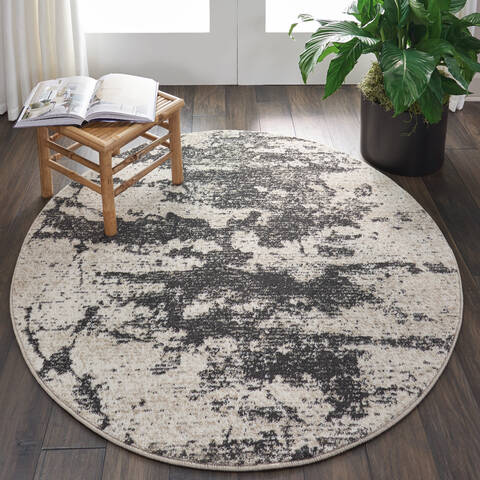 Nourison Maxell Beige Round 53 X 53 Area Rug 805-141732 Image 3