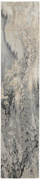 Nourison Maxell Grey Runner 10 to 12 ft Polyester Carpet 141734