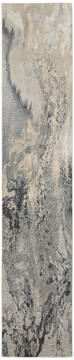 Nourison Maxell Grey Runner 10 to 12 ft Polyester Carpet 141735