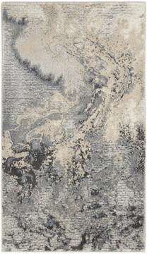 Nourison Maxell Grey Rectangle 3x5 ft Polyester Carpet 141737