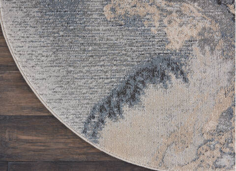 Nourison Maxell Grey Round 53 X 53 Area Rug 805-141738 Image 1