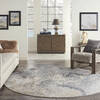 Nourison Maxell Grey Round 710 X 710 Area Rug 805-141741 Thumb 3