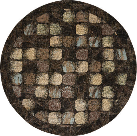 Nourison Modesto Grey Round 710 X 710 Area Rug 805-141757 Image 0