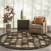 Nourison Modesto Grey Round 710 X 710 Area Rug  805-141757 Thumb 3