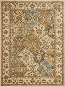 Nourison Modesto Beige Rectangle 5x7 ft Polypropylene Carpet 141760