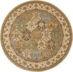 Nourison Modesto Beige Round 5 to 6 ft Polypropylene Carpet 141761