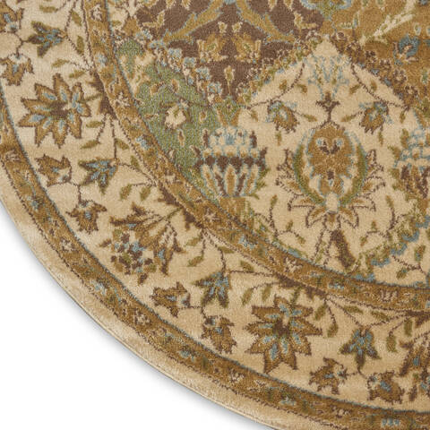 Nourison Modesto Beige Round 710 X 710 Area Rug 805-141764 Image 5