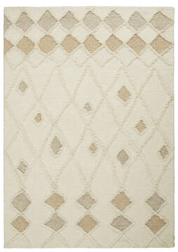 Nourison Moroccan Court Beige Rectangle 5x7 ft Wool Carpet 141781