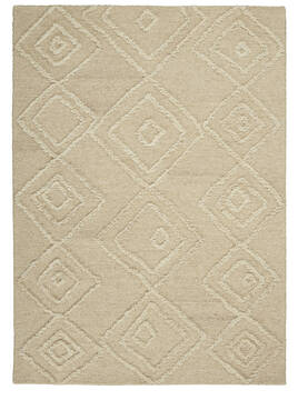 Nourison Moroccan Court Beige Rectangle 5x7 ft Wool Carpet 141785