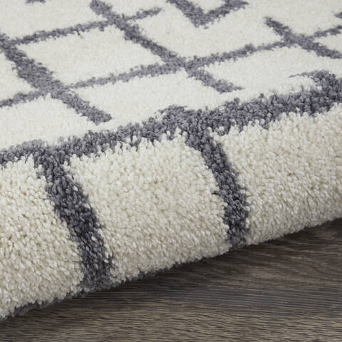 Nourison Moroccan Shag White 22 X 40 Area Rug 805-141791 Image 2