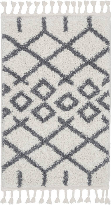 Nourison Moroccan Shag White 22 X 40 Area Rug 805-141791 Image 0