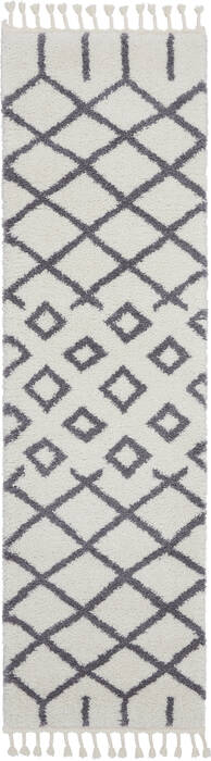 Nourison Moroccan Shag White Runner 22 X 81 Area Rug 805-141792 Image 0