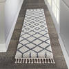 Nourison Moroccan Shag White Runner 22 X 81 Area Rug  805-141792 Thumb 3