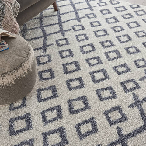 Nourison Moroccan Shag White 710 X 106 Area Rug 805-141795 Image 4