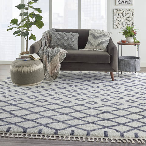 Nourison Moroccan Shag White 710 X 106 Area Rug 805-141795 Image 5