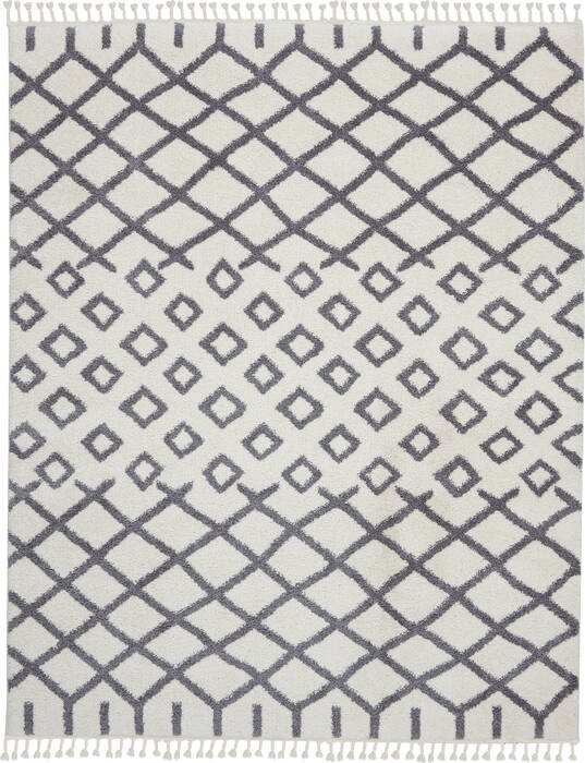 Nourison Moroccan Shag White 710 X 106 Area Rug 805-141795 Image 0