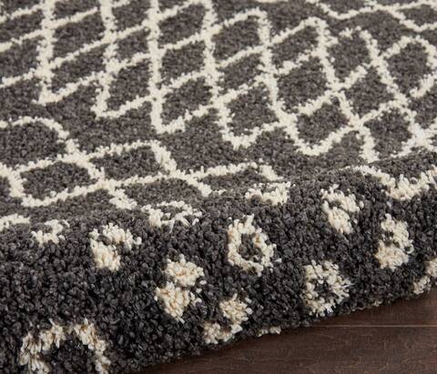 Nourison Moroccan Shag Grey 22 X 40 Area Rug 805-141797 Image 2