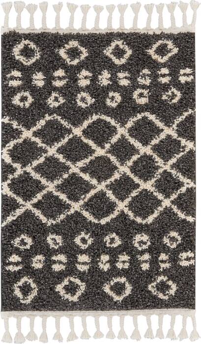 Nourison Moroccan Shag Grey 22 X 40 Area Rug 805-141797 Image 0