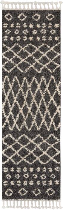 Nourison Moroccan Shag Grey Runner 22 X 81 Area Rug 805-141798 Image 0