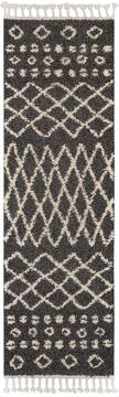 Nourison Moroccan Shag Grey Runner 6 to 9 ft Polypropylene Carpet 141798