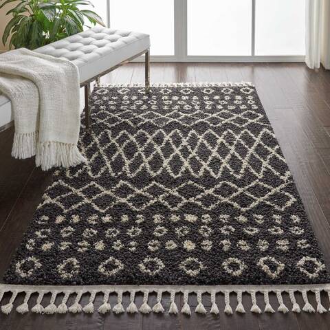 Nourison Moroccan Shag Grey 311 X 67 Area Rug 805-141799 Image 3