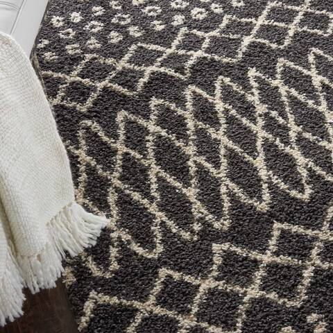 Nourison Moroccan Shag Grey 311 X 67 Area Rug 805-141799 Image 4