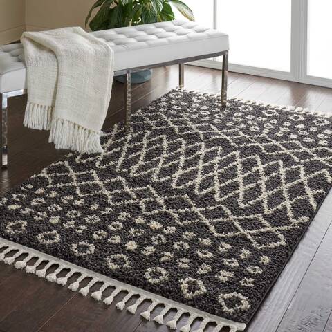 Nourison Moroccan Shag Grey 311 X 67 Area Rug 805-141799 Image 5