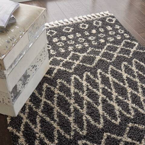 Nourison Moroccan Shag Grey 53 X 711 Area Rug 805-141800 Image 4