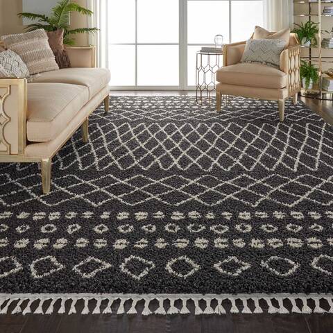 Nourison Moroccan Shag Grey 710 X 106 Area Rug 805-141801 Image 3
