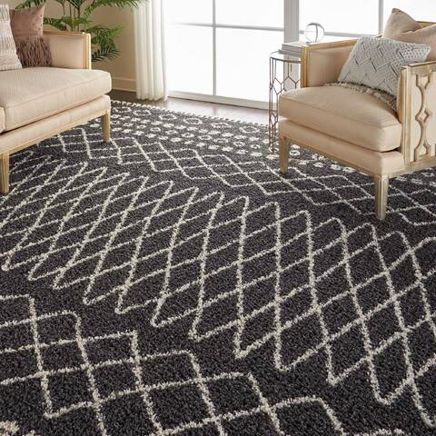 Nourison Moroccan Shag Grey 710 X 106 Area Rug 805-141801 Image 4