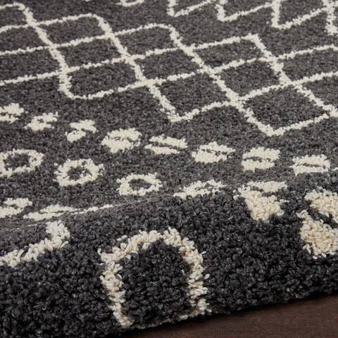 Nourison Moroccan Shag Grey 93 X 129 Area Rug 805-141802 Image 2