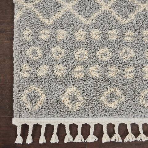Nourison Moroccan Shag Grey 311 X 67 Area Rug 805-141805 Image 1