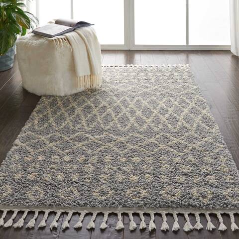 Nourison Moroccan Shag Grey 311 X 67 Area Rug 805-141805 Image 3