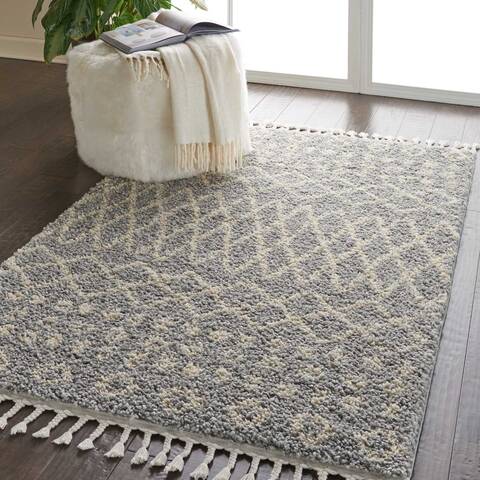 Nourison Moroccan Shag Grey 311 X 67 Area Rug 805-141805 Image 5