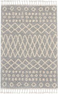 Nourison Moroccan Shag Grey Rectangle 5x7 ft Polypropylene Carpet 141805