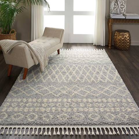 Nourison Moroccan Shag Grey 53 X 711 Area Rug 805-141810 Image 3