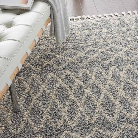 Nourison Moroccan Shag Grey 53 X 711 Area Rug 805-141810 Image 4