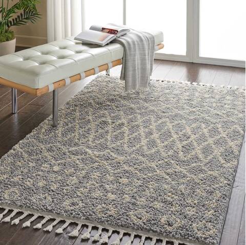 Nourison Moroccan Shag Grey 53 X 711 Area Rug 805-141810 Image 5
